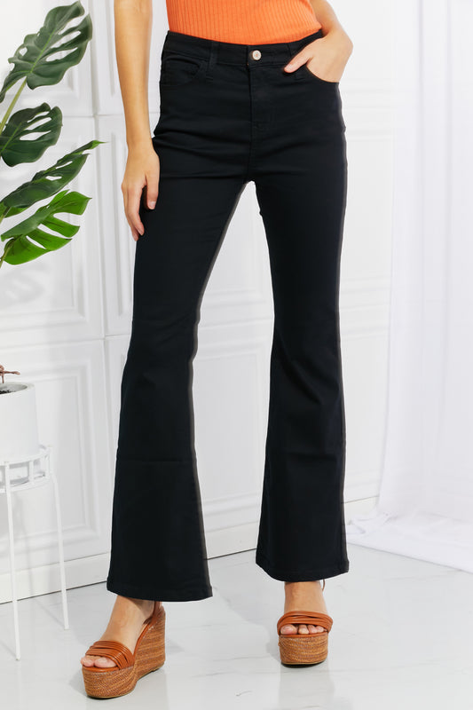 Clementine Full Size High-Rise Bootcut Jeans in Black