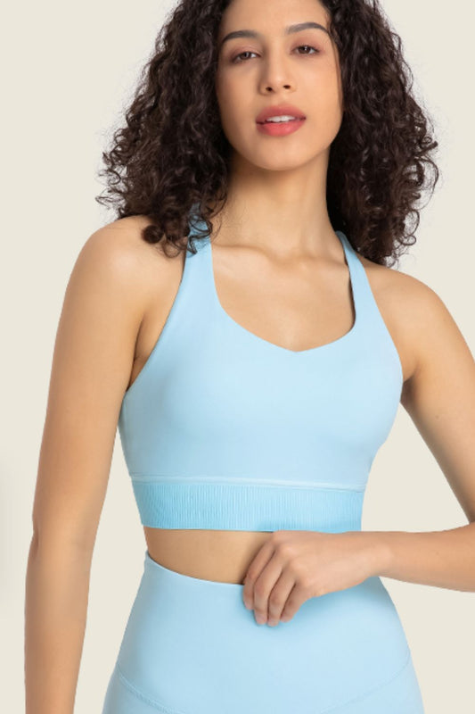 Racerback Halter Neck Sports Bra