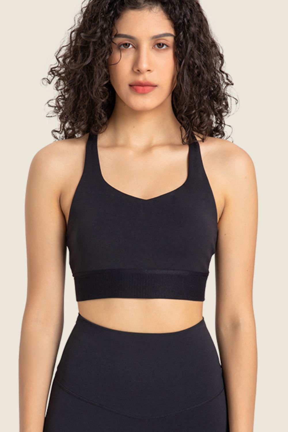 Racerback Halter Neck Sports Bra